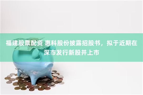 福建股票配资 惠科股份披露招股书，拟于近期在深市发行新股并上市