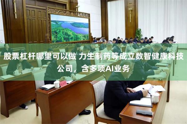 股票杠杆哪里可以做 力生制药等成立数智健康科技公司，含多项AI业务