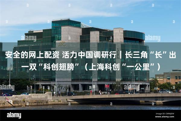 安全的网上配资 活力中国调研行｜长三角“长”出一双“科创翅膀”（上海科创“一公里”）