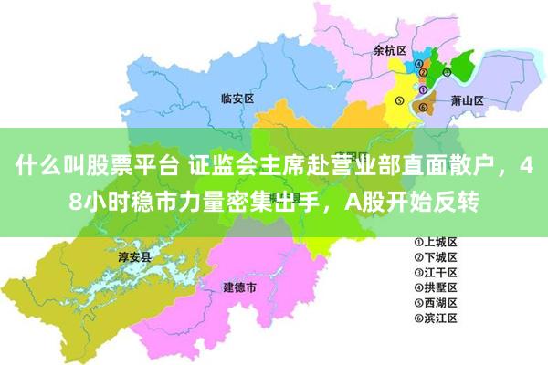 什么叫股票平台 证监会主席赴营业部直面散户，48小时稳市力量密集出手，A股开始反转