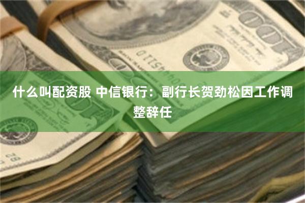什么叫配资股 中信银行：副行长贺劲松因工作调整辞任