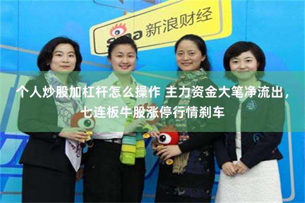 个人炒股加杠杆怎么操作 主力资金大笔净流出，七连板牛股涨停行情刹车