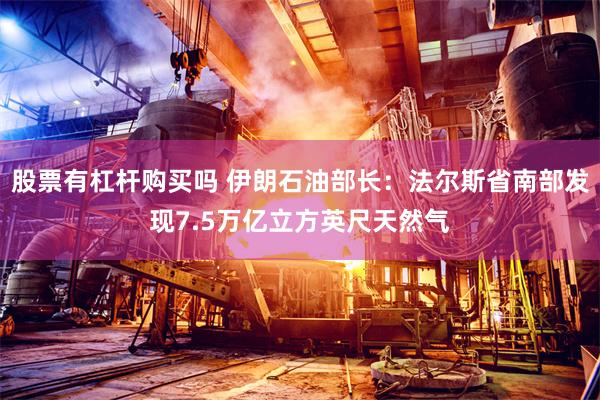 股票有杠杆购买吗 伊朗石油部长:法尔斯省南部发现7.5万亿立方英尺天然气