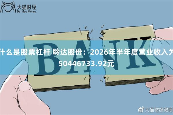 什么是股票杠杆 聆达股份：2026年半年度营业收入为50446733.92元