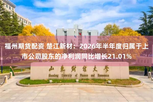 福州期货配资 楚江新材：2026年半年度归属于上市公司股东的净利润同比增长21.01%
