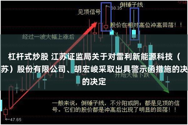 杠杆式炒股 江苏证监局关于对雷利新能源科技（江苏）股份有限公司、胡宏峻采取出具警示函措施的决定