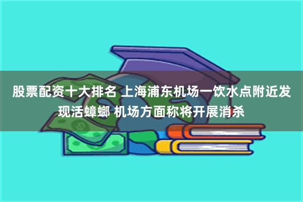 股票配资十大排名 上海浦东机场一饮水点附近发现活蟑螂 机场方面称将开展消杀