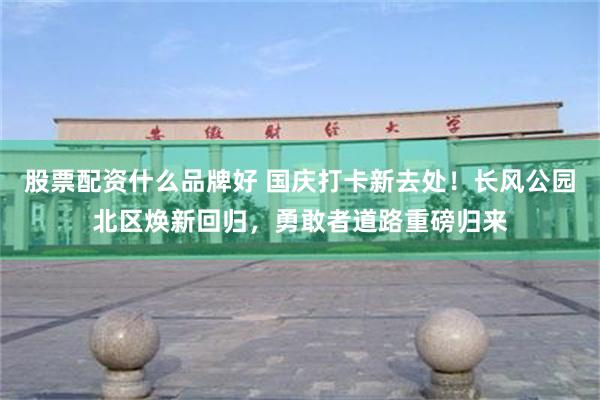 股票配资什么品牌好 国庆打卡新去处！长风公园北区焕新回归，勇敢者道路重磅归来