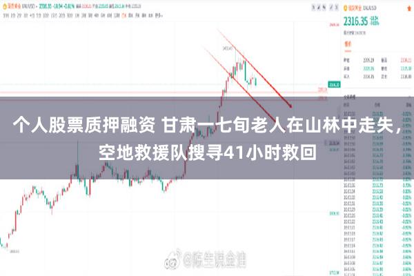 个人股票质押融资 甘肃一七旬老人在山林中走失，空地救援队搜寻41小时救回