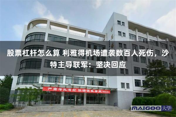 股票杠杆怎么算 利雅得机场遭袭数百人死伤，沙特主导联军：坚决回应